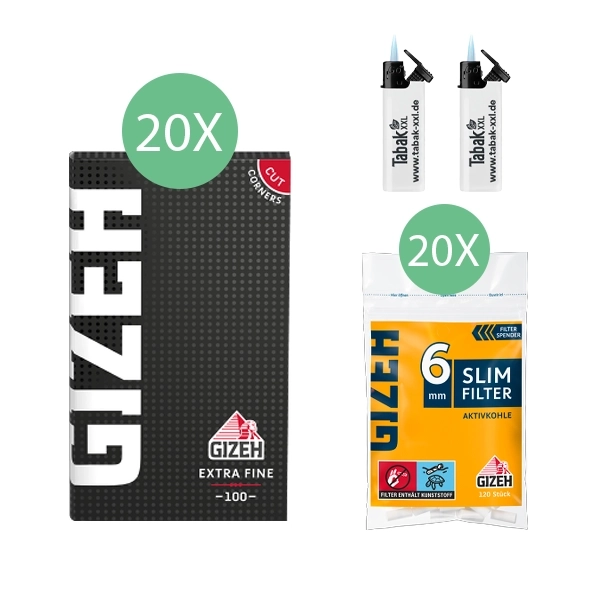 20x-gizeh-blaettchen-black-extra-fine-100-blatt-+-10x-gizeh-slim-filter-aktivkohle-+-2x-sturmfeuerzeuge 20x-gizeh-blaettchen-black-extra-fine-100-blatt-+-10x-gizeh-slim-filter-aktivkohle-+-2x-sturmfeuerzeuge