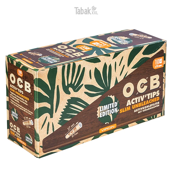 ocb-activ-tips-slim-unbleached-50-x-7-mm-limited-edition-10er-box