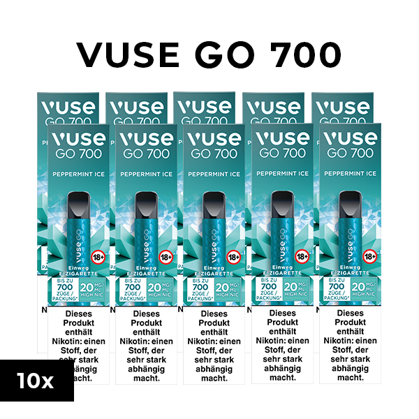 10x vuse go 700 peppermint ice