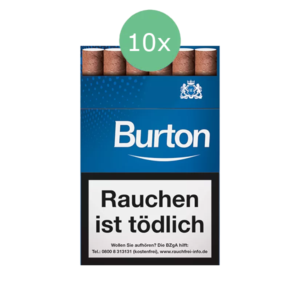 Burton Zigarillos Blue L Stange mit Naturdeckblatt