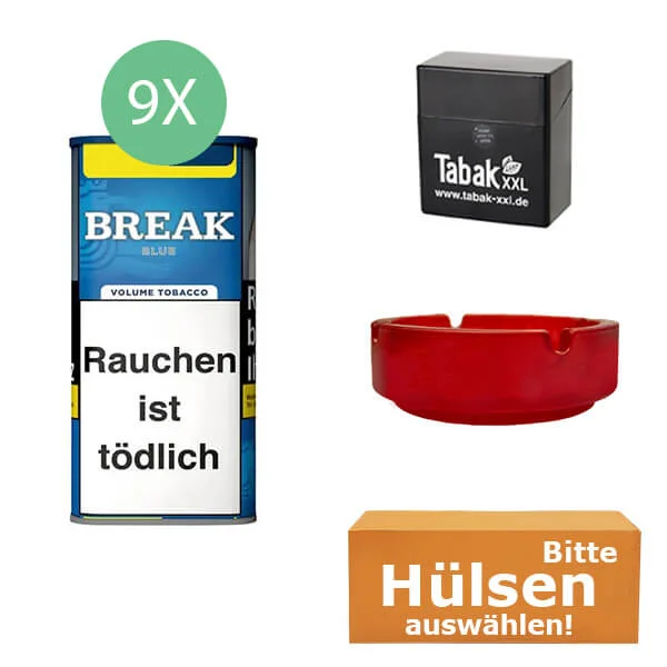 Break Tabak XXL Blue 9 x Dose mit wählbaren Filterhülsen Break Tabak XXL Blue 9 x Dose mit wählbaren Filterhülsen