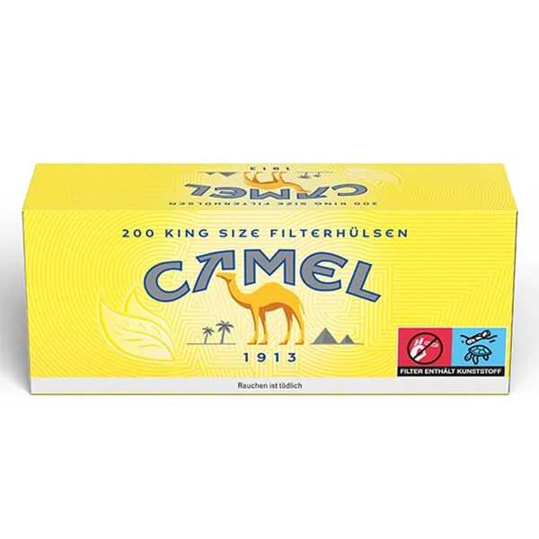 6x Camel Yellow Premium Zigarettentabak Dose mit Camel Hülsen