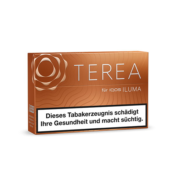 IQOS TEREA STICKS AMBER 20ER PACKUNG von der Seite