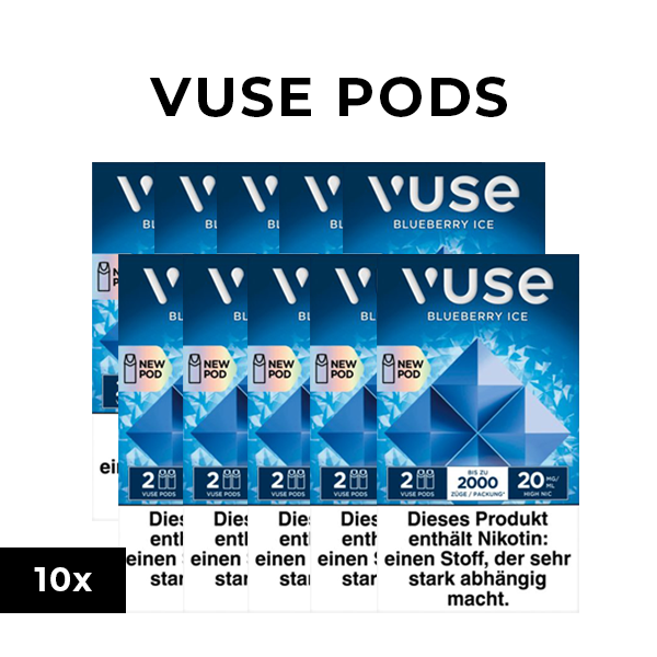 10x VUSE Pods blueberry ice