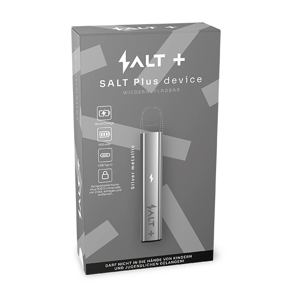 salt-plus-akku-e-zigarette-silver-metallic-500-mah-mehrweg salt-plus-akku-e-zigarette-silver-metallic-500-mah-mehrweg