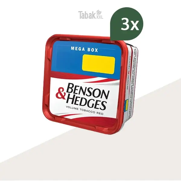 3x Benson und Hedges Volumentabak Red Mega Box 