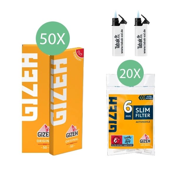 50x-gizeh-blaettchen-original-50-blatt-+-20x-gizeh-slim-filter-aktivkohle-+-2x-sturmfeuerzeuge 50x-gizeh-blaettchen-original-50-blatt-+-20x-gizeh-slim-filter-aktivkohle-+-2x-sturmfeuerzeuge