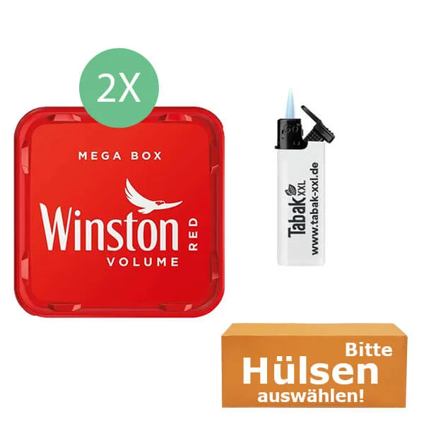 Winston Tabak Red 2 x Mega Box mit wählbaren Hülsen