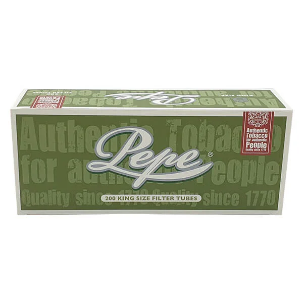 Pepe King Size Filterhülsen Grün 200er Packung Pepe King Size Filterhülsen Grün 200er Packung
