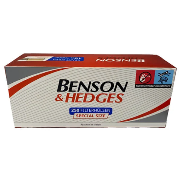 Benson und Hedges Special Size FilterhĂĽlsen 250er Packung Benson und Hedges Special Size FilterhĂĽlsen 250er Packung