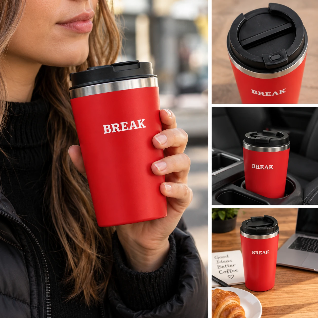 BREAK-Thermobecher-Anwendung BREAK-Thermobecher-Anwendung