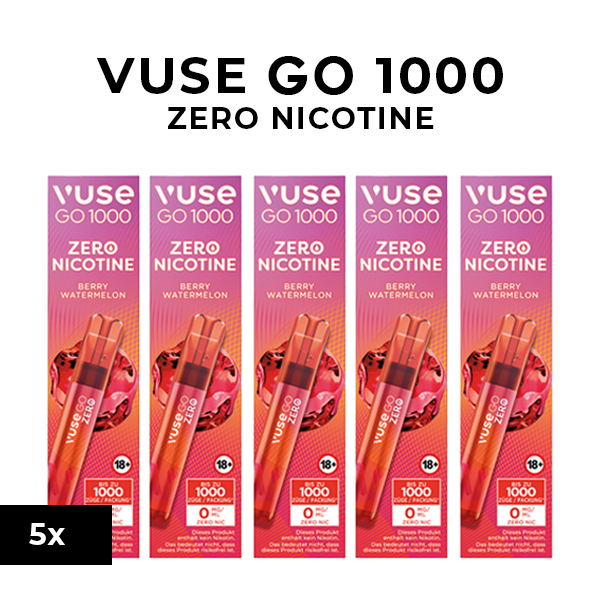 VUSE Go 1000 Zero Nicotine Berry Watermelon 5x