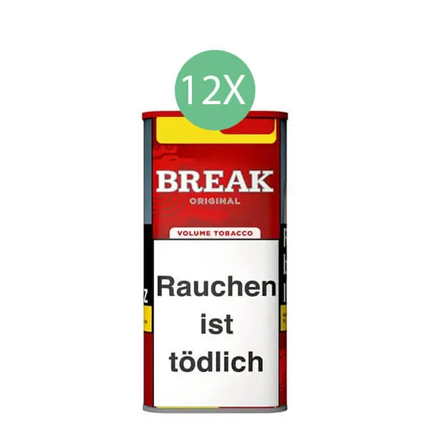 Break Tabak XXL Red 12 x Dose mit wählbarem Zubehör