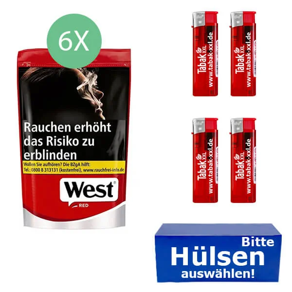 6 x West mit Hülsen