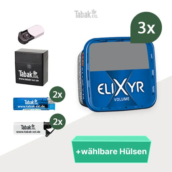 3x-elixyr-volumentabak-blue-mit-wahlbarem-huelsen-und-taschenasche 3x-elixyr-volumentabak-blue-mit-wahlbarem-huelsen-und-taschenasche