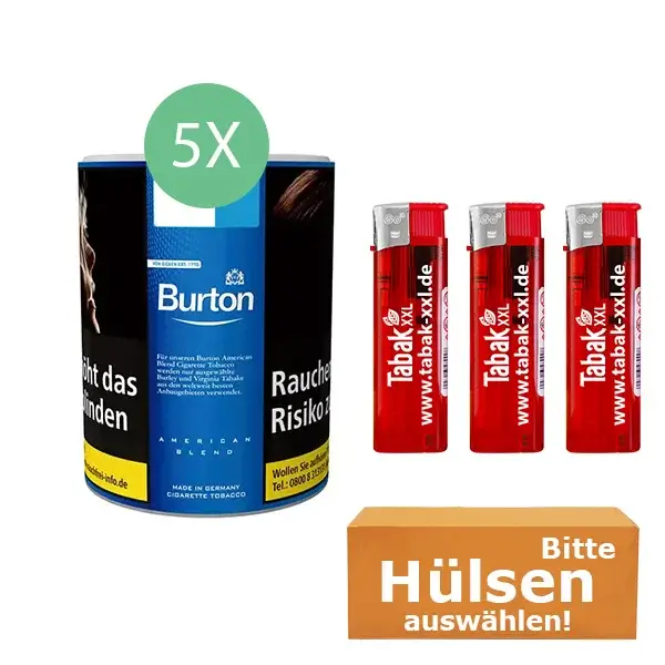 Burton Tabak Blue 5 x Dose mit wählbaren Filterhülsen Burton Tabak Blue 5 x Dose mit wählbaren Filterhülsen