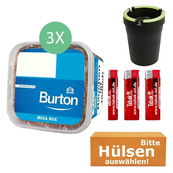 3 x Burton Mega Box Blue mit Aschenbecher