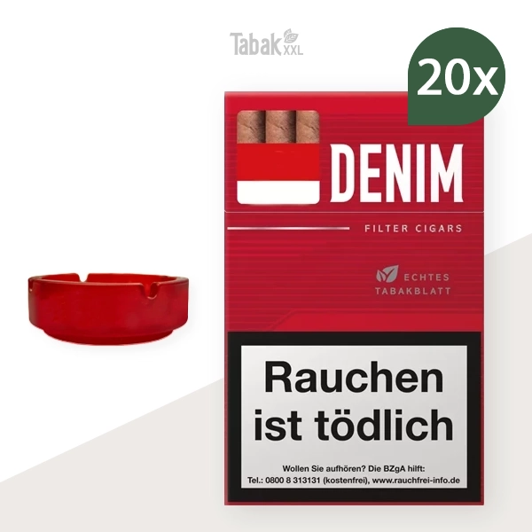 20x-denim-zigarillos-red-eco-l-mit-filter-+-1x-aschenbecher 20x-denim-zigarillos-red-eco-l-mit-filter-+-1x-aschenbecher