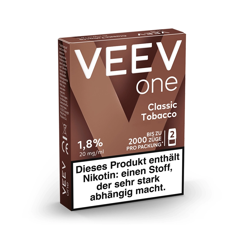 veev one pods classic tobacco verpackung seitlich