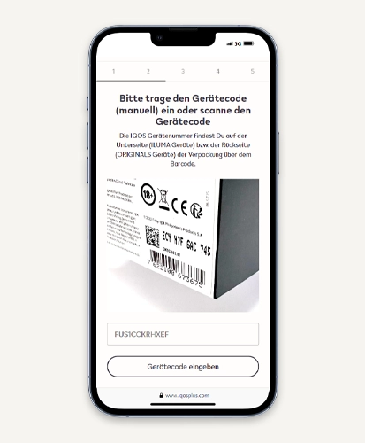 iqos registrieren geraetecode