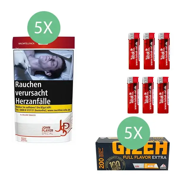 5 jps_tabakmit_beutel_gizeh 200 hulsen 5 Jps Tabak Beutel mit Gizeh 200 Hülsen