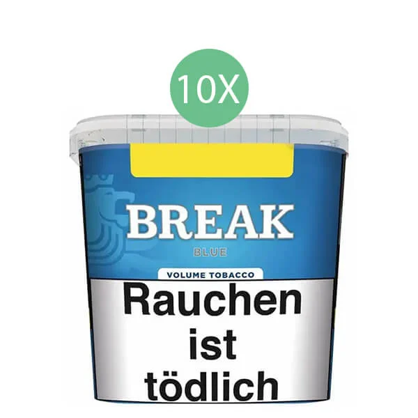 Break Tabak Blue 10 x Giga Box mit wählbarem Zubehör