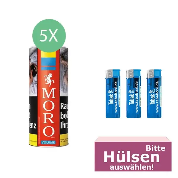 Moro Tabak Rot XL 5x Dose mit wählbaren Filterhülsen