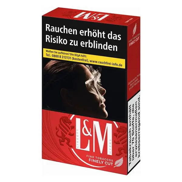 Die L&M Red Labeled Zigaretten im original Pack.