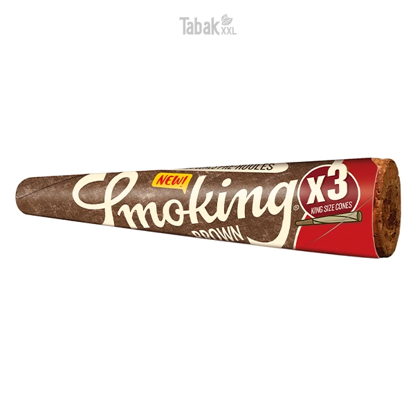 Smoking Brown Kings Size Cones 3 Stuck