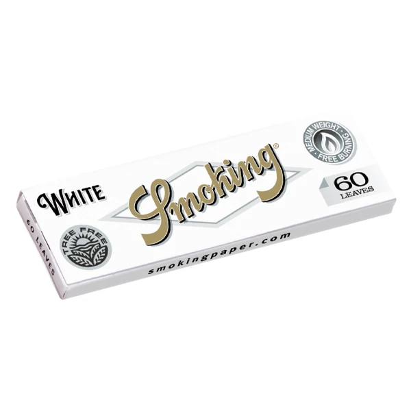 smoking blättchen white regular size 60 blatt smoking blättchen white regular size 60 blatt