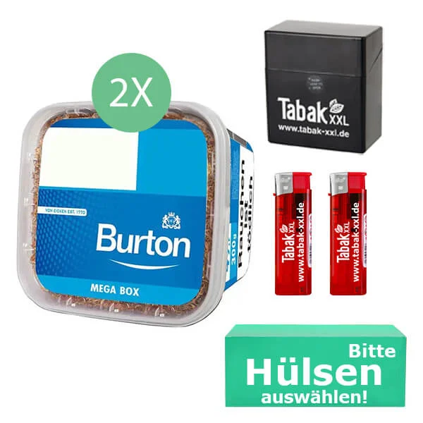 Burton Tabak Blue 2 x Mega Box mit wählbaren Hülsen Burton Tabak Blue 2 x Mega Box mit wählbaren Hülsen