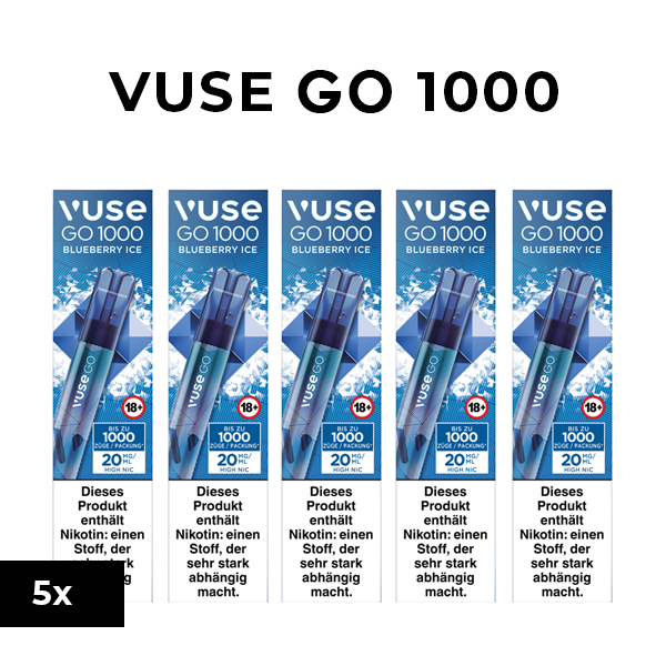 VUSE Go 1000 Blueberry Ice 5x