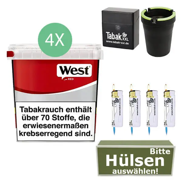 4 x West Giga Box mit Hülsen und Etui