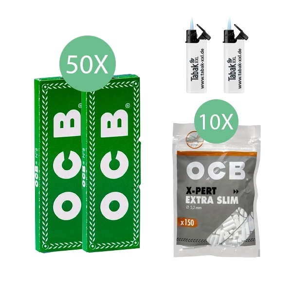 50x-ocb-blaettchen-gruen-no-8-50-blatt-+-10x-ocb-x-pert-extra-slim-filter-+-2x-sturmfeuerzeuge