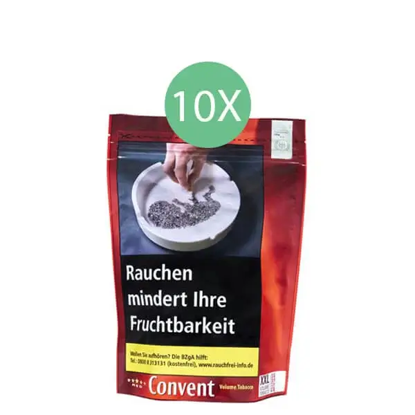 Convent Tabak 10 x Beutel mit wählbarem Zubehör