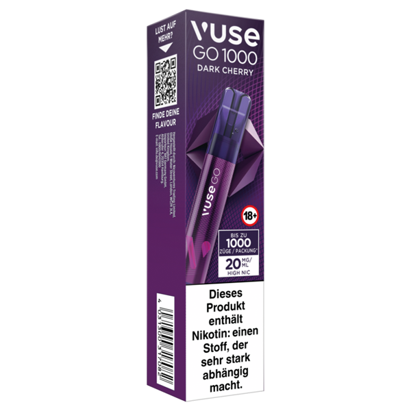 VUSE Go 1000 Dark Cherry Einweg E-Zigarette - 20 mg