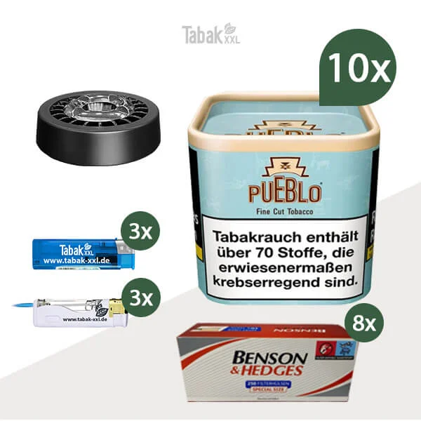 10x-pueblo-blue tabak-mit-benson-hlsen-und-roulette-aschenbecher