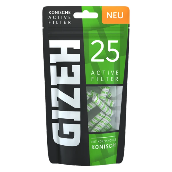 gizeh-active-filter-konisch-mit-kokoskohle-25-x-6-mm-standbeutel-frontal gizeh-active-filter-konisch-mit-kokoskohle-25-x-6-mm-standbeutel-frontal