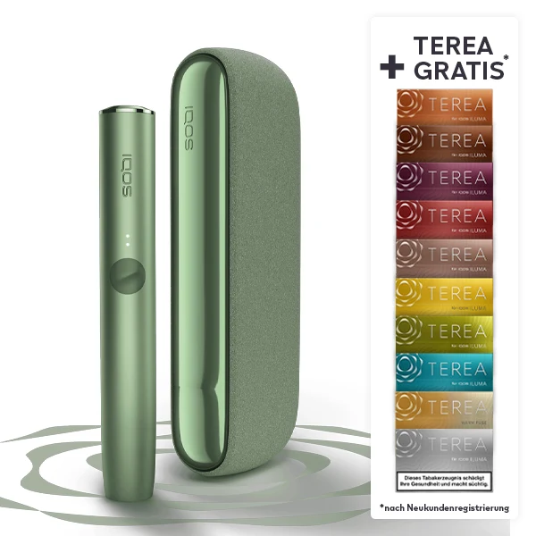 IQOS ILUMA Moss Green + bis zu 60 TEREA Sticks nach Registrierung* bei IQOS