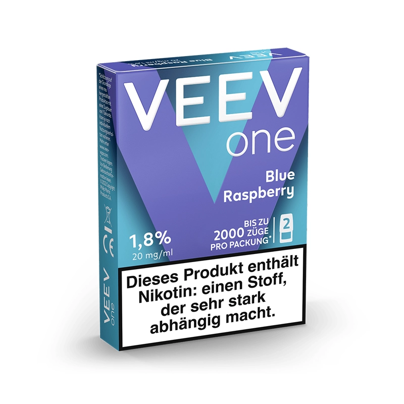 veev one pods blue raspberry packaging