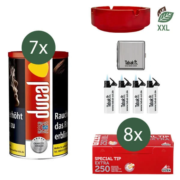 5xDucal_dose_red_gizeh_extra_hulsen_mit_asche_xxl 5xDucal_dose_red_gizeh_extra_hulsen_mit_asche_xxl