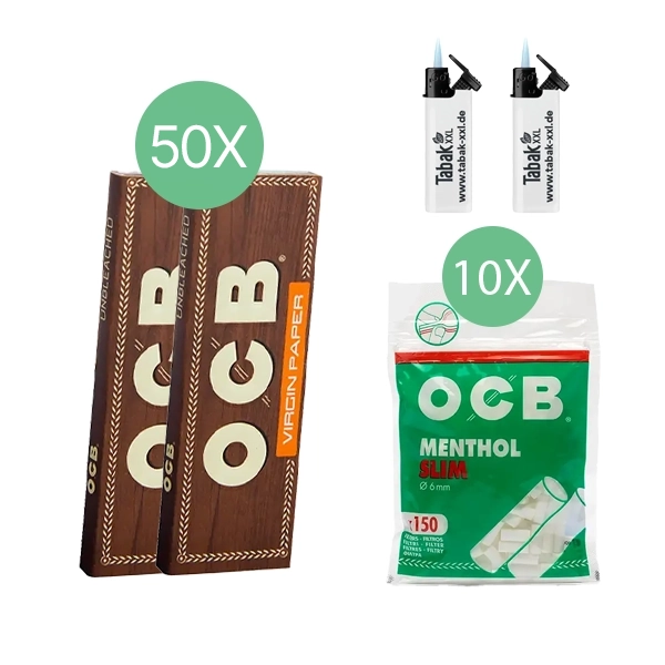 50x-ocb-blaettchen-unbleached-50-blatt-+-10x-ocb-menthol-slim-filter-+-2x-sturmfeuerzeuge 50x-ocb-blaettchen-unbleached-50-blatt-+-10x-ocb-menthol-slim-filter-+-2x-sturmfeuerzeuge