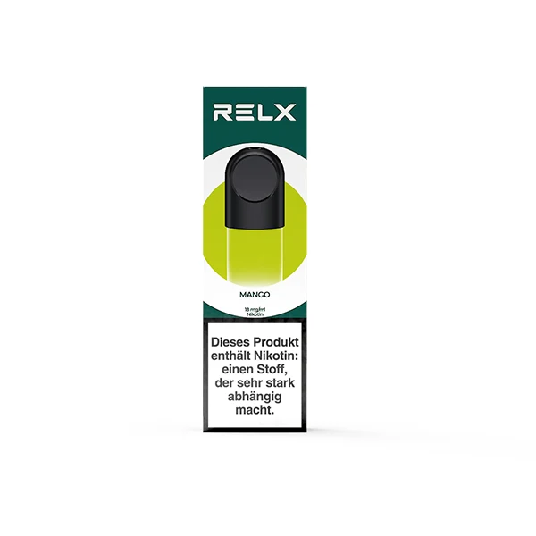 RELX Pods Mango 18 mg front RELX Pods Mango 18 mg front