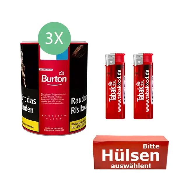 Burton Tabak Red 3 x Dose mit wählbaren Hülsen Burton Tabak Red 3 x Dose mit wählbaren Hülsen
