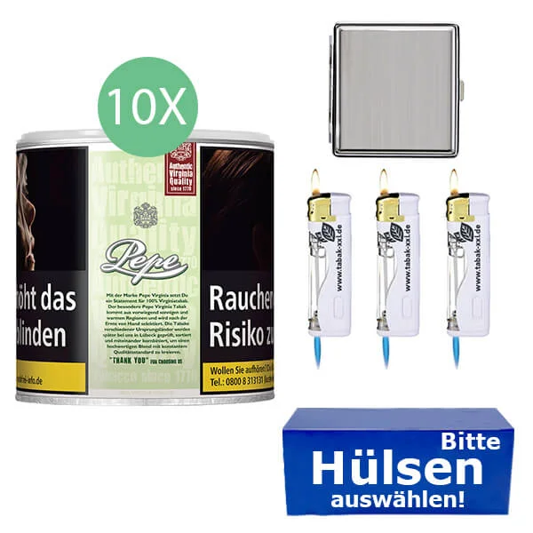10_pepe_bright_wahlbaren_hulsen_und_tf_dose 10 Pepe Bright Hülsen und Etui
