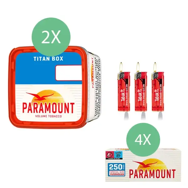 Paramount Volumentabak Red 2 x Titan Box mit 1000 Filterhülsen