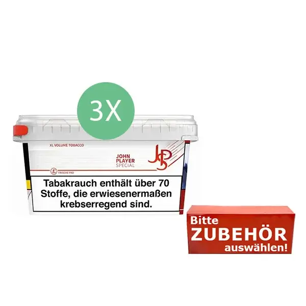 John Player Special Tabak 3 x Eimer mit wählbarem Zubehör