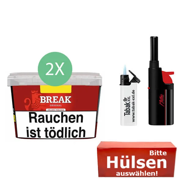 Break Tabak Red 2 x Mega Box mit wählbaren Filterhülsen Break Tabak Red 2 x Mega Box mit wählbaren Filterhülsen
