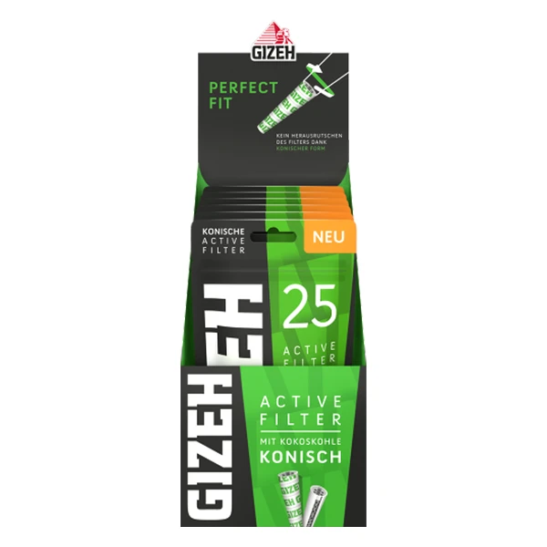 gizeh-active-filter-konisch-mit-kokoskohle-25-x-6-mm-6er-box-frontal gizeh-active-filter-konisch-mit-kokoskohle-25-x-6-mm-6er-box-frontal