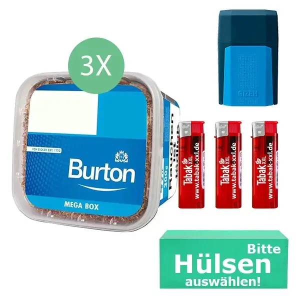 3 x Burton Mega Box Blue mit Etui